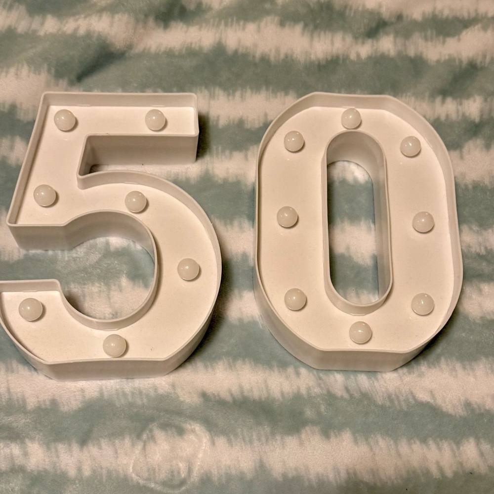 LED Number 50 Marquee Sign